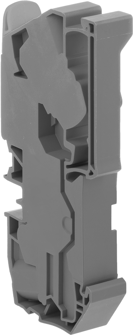 DIN Rayı Üzerine Takılan Terminal Bloğu, 1 Kol ve 1 Yaylı Kelepçe, 600V AC/DC, 85A, Mavi