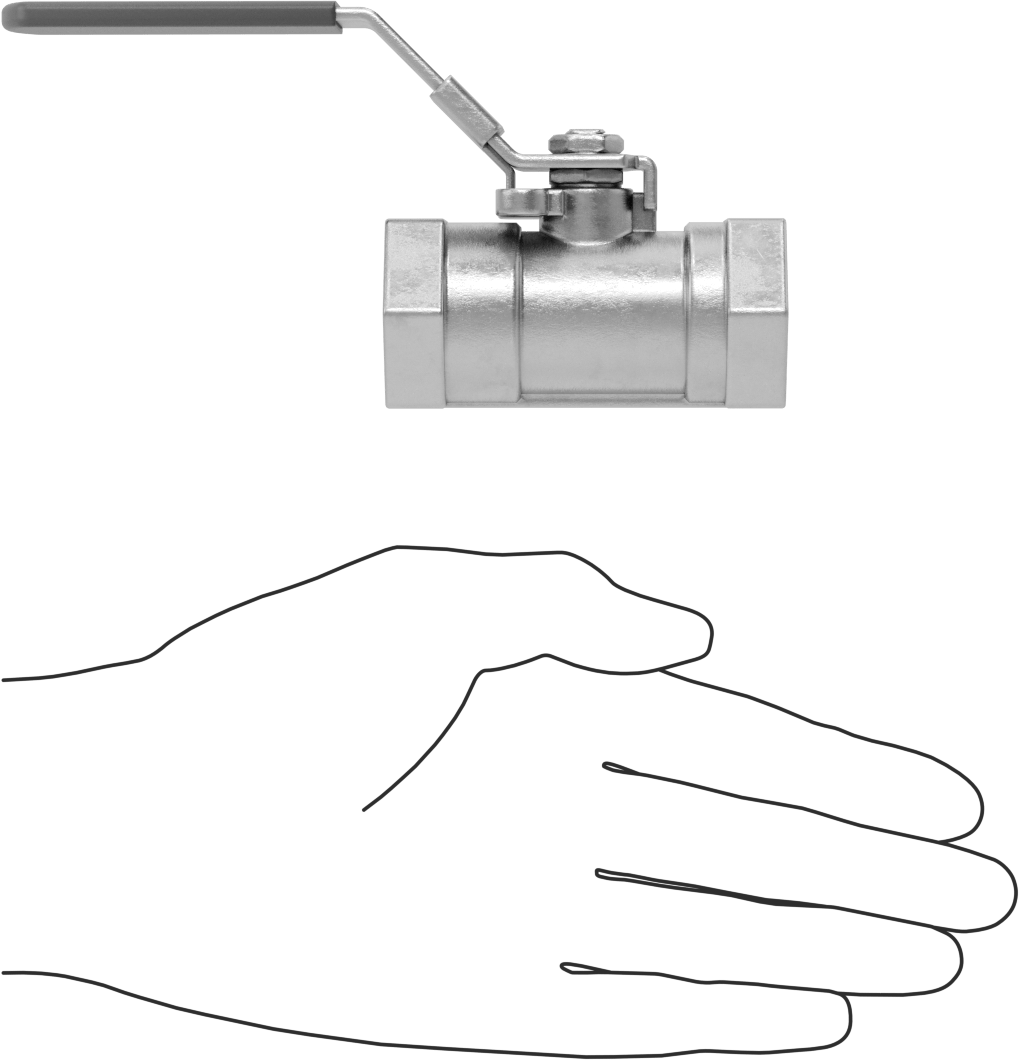 Yakıt için 316 Paslanmaz Çelik Açma/Kapama Vanası, PTFE Plastik Conta, 3/4 NPT Dişi