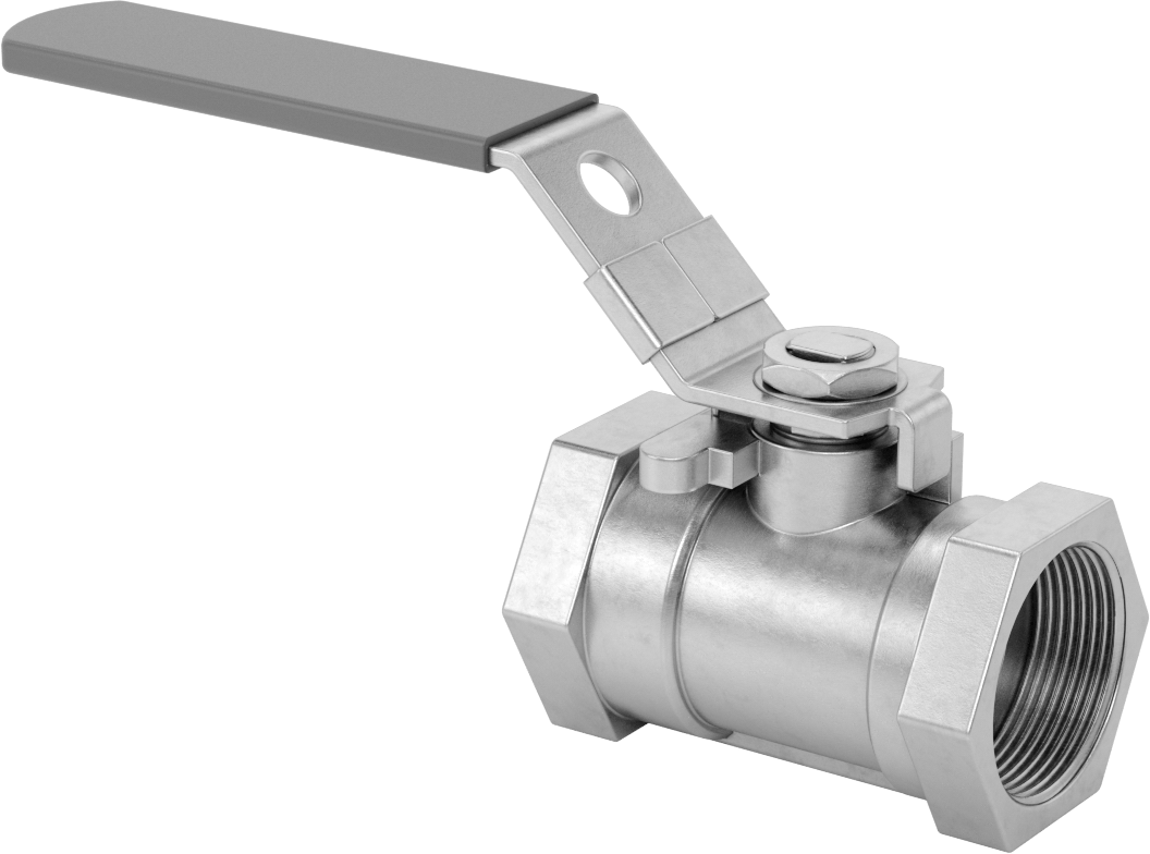 Yakıt için 316 Paslanmaz Çelik Açma/Kapama Vanası, PTFE Plastik Conta, 1-1/2 NPT Dişi