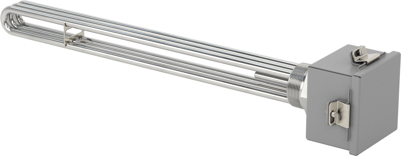 Sıhhi Vidalı Tapa Daldırma Isıtıcı, Su için, 240V AC, Üç Fazlı, 7500W