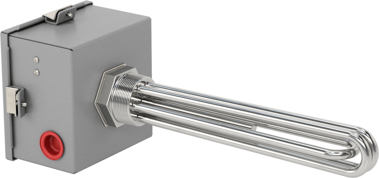 Sıhhi Vidalı Tapa Daldırma Isıtıcı, Su için, Ayarlanabilir Termostat, 240V AC, Üç Fazlı, 4500W