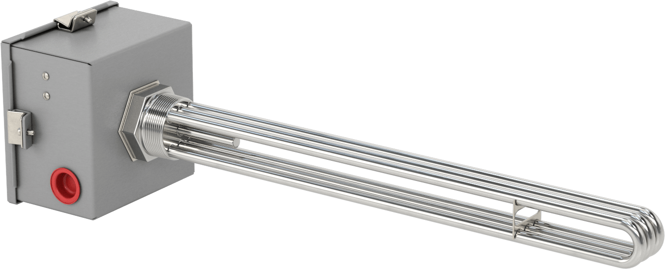 Sıhhi Vidalı Tapa Daldırma Isıtıcı, Su için, Ayarlanabilir Termostat, 240V AC, Üç Fazlı, 7500W