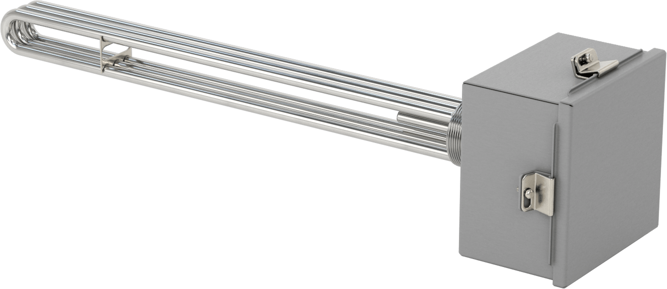 Sıhhi Vidalı Tapa Daldırma Isıtıcı, Su için, Ayarlanabilir Termostat, 240V AC, Üç Fazlı, 7500W