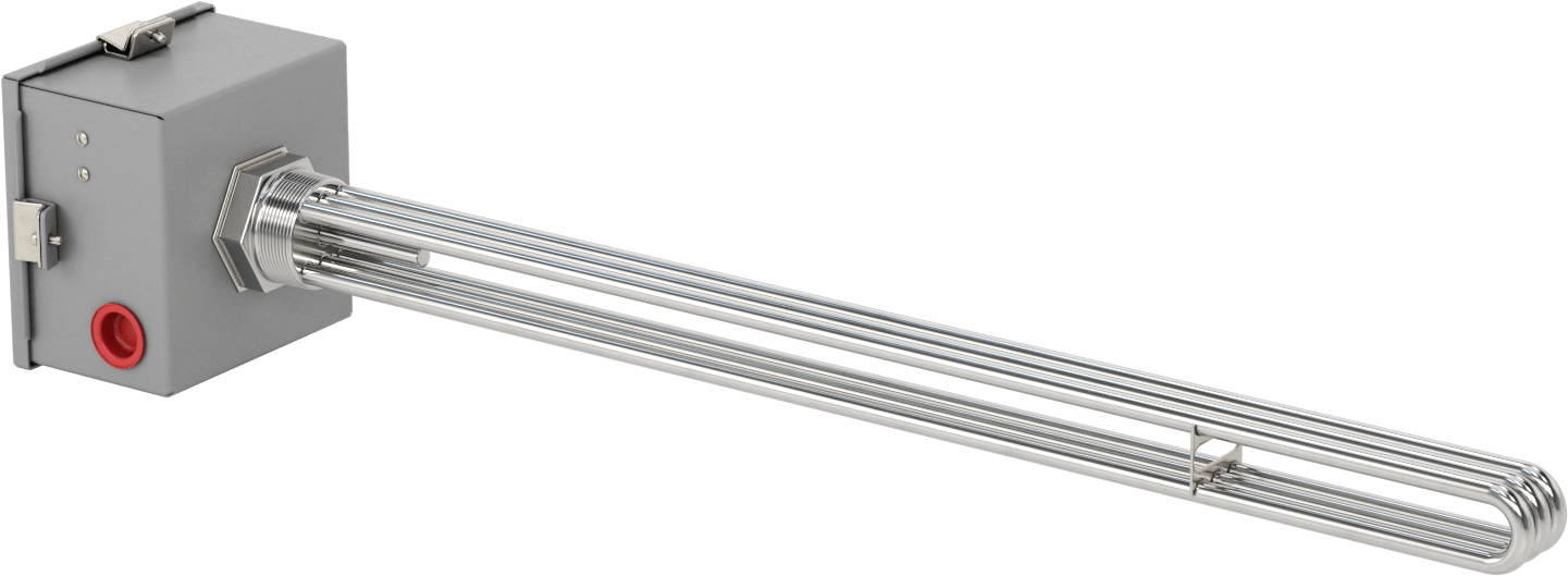 Sıhhi Vidalı Tapa Daldırma Isıtıcı, Su için, Ayarlanabilir Termostat, 240VAC, Üç Fazlı, 10500W