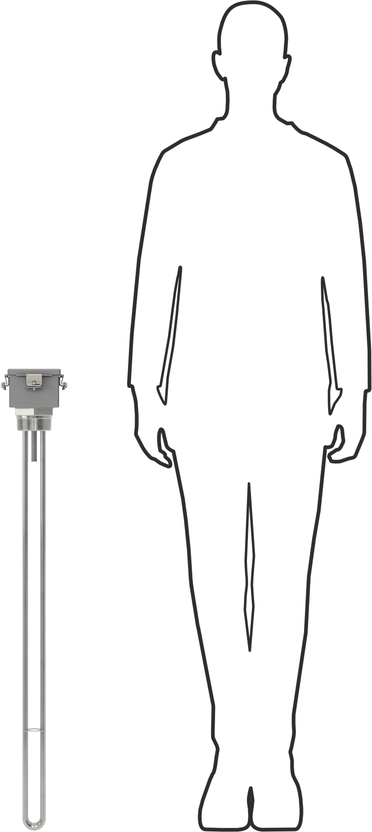 Sıhhi Vidalı Tapa Daldırma Isıtıcı, Su için, 480V AC, Üç Fazlı, 12000W