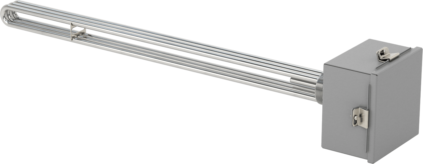 Sıhhi Vidalı Tapa Daldırma Isıtıcı, Su için, Ayarlanabilir Termostat, 480VAC, Üç Fazlı, 10500W
