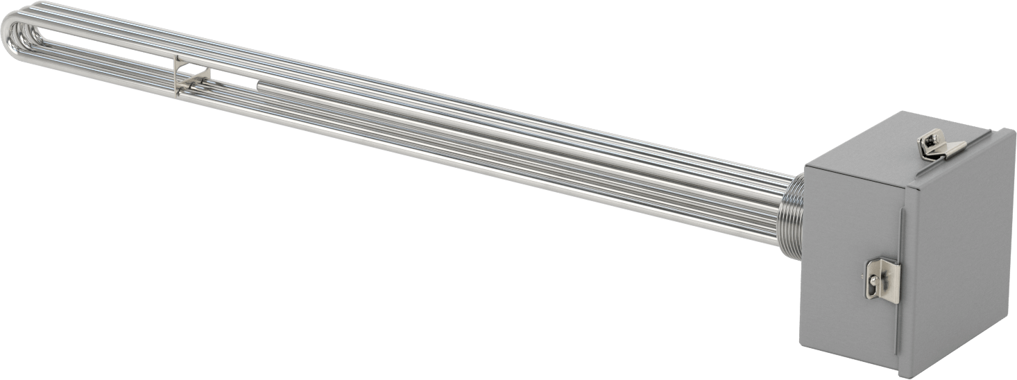 Sıhhi Vidalı Tapa Daldırma Isıtıcı, Su için, Ayarlanabilir Termostat, 480VAC, Üç Fazlı, 12000W