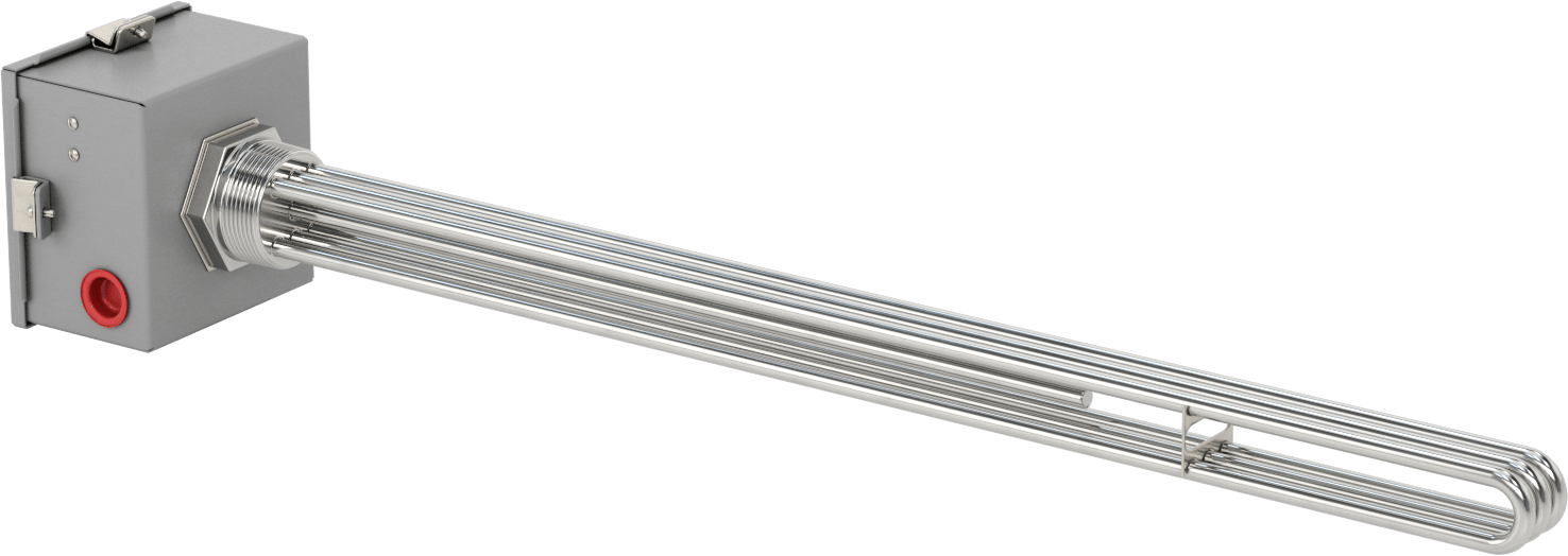 Sıhhi Vidalı Tapa Daldırma Isıtıcı, Su için, Ayarlanabilir Termostat, 480VAC, Üç Fazlı, 12000W