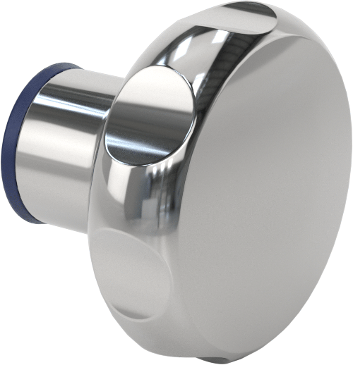 Sıhhi Dişli Delikli Topuz, Yivli Tutamak, M6 x 1 mm Diş, 12 mm Derinlik