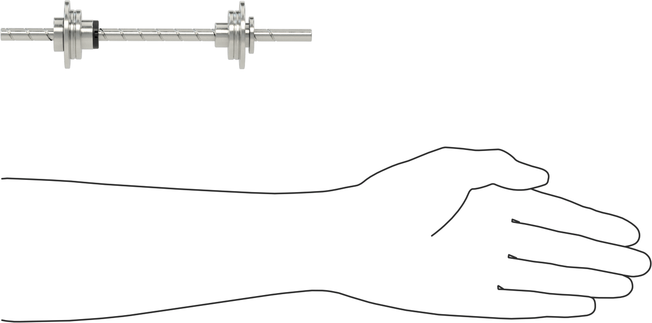 Ball Screw/Splines, 8 mm Diameter, with Four 200 mm Long Splines