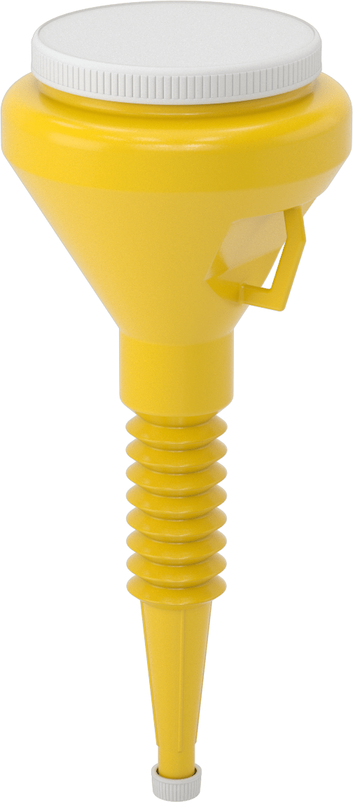 Kapaklı Plastik Huni, Esnek Ağızlı, 48 FL. oz. Kapasite