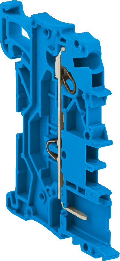 Modüler DIN-Ray Montajlı Terminal Bloğu, Konektör Uyumlu, 3,5 mm Genişlik x 48,5 mm Yükseklik, Mavi