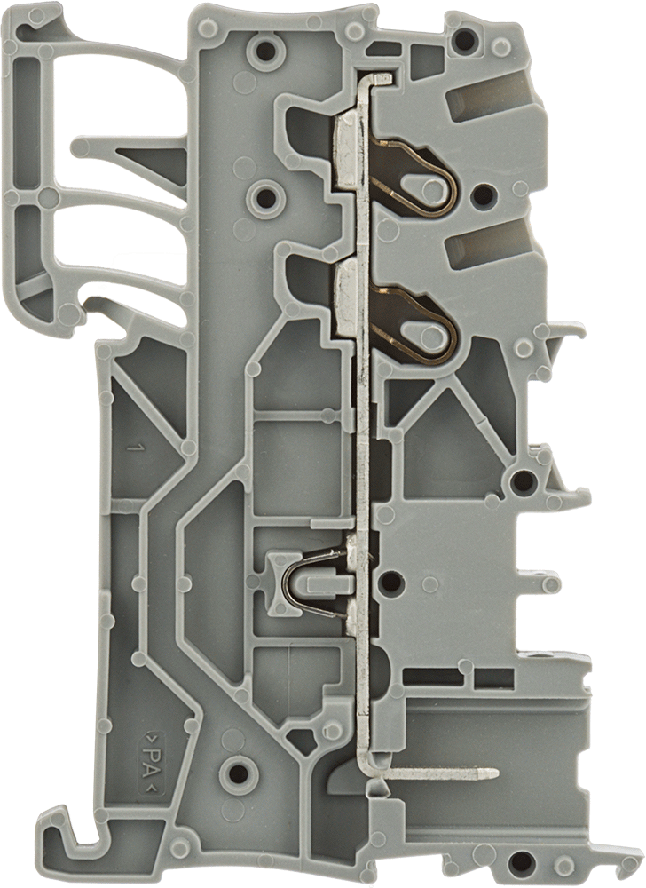 Modüler DIN-Ray Montajlı Terminal Bloğu, Konektör Uyumlu, 3,5 mm Genişlik x 58,2 mm Yükseklik, Gri