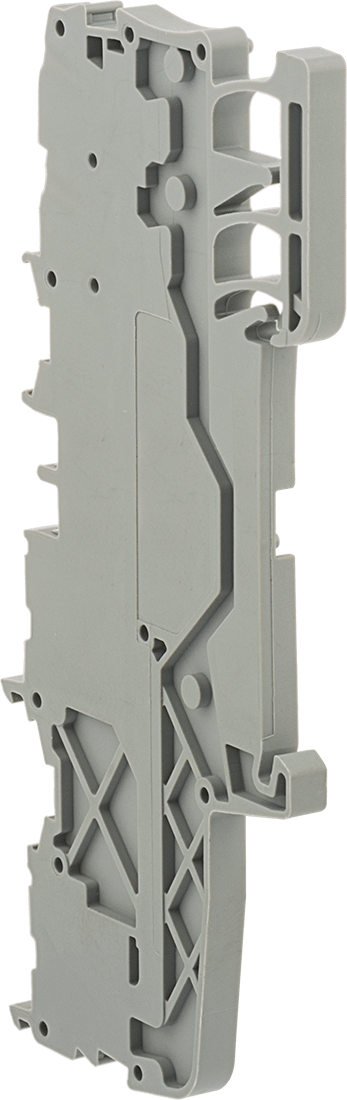 Modüler DIN-Ray Montajlı Terminal Bloğu, Konektör Uyumlu, 3,5 mm Genişlik x 85,25 mm Yükseklik, Gri