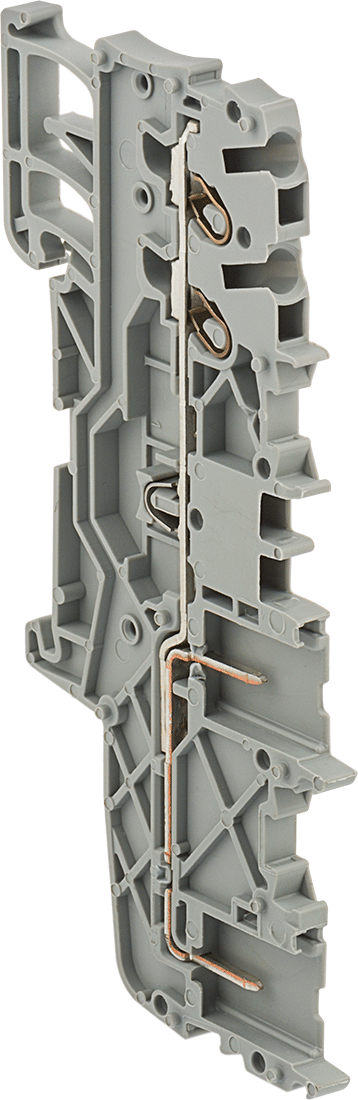 Modüler DIN-Ray Montajlı Terminal Bloğu, Konektör Uyumlu, 3,5 mm Genişlik x 85,25 mm Yükseklik, Gri