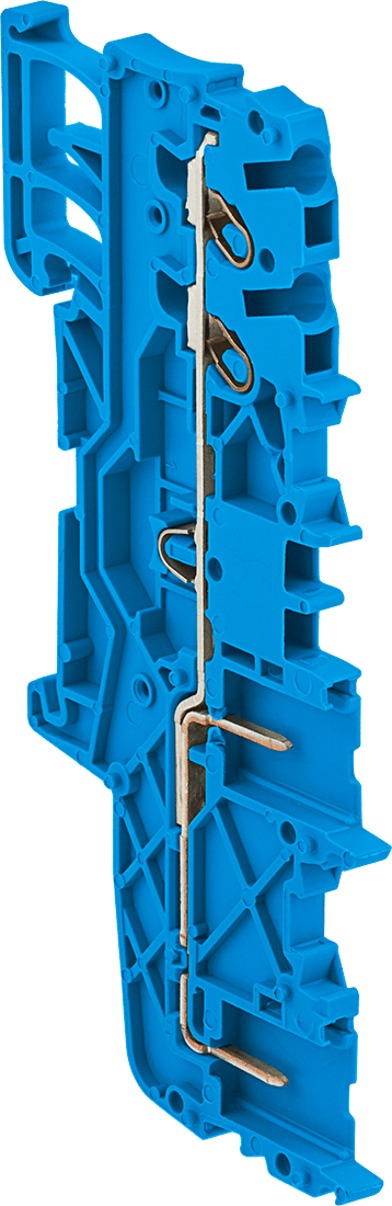 Modüler DIN-Ray Montajlı Terminal Bloğu, Konektör Uyumlu, 3,5 mm Genişlik x 85,25 mm Yükseklik, Mavi