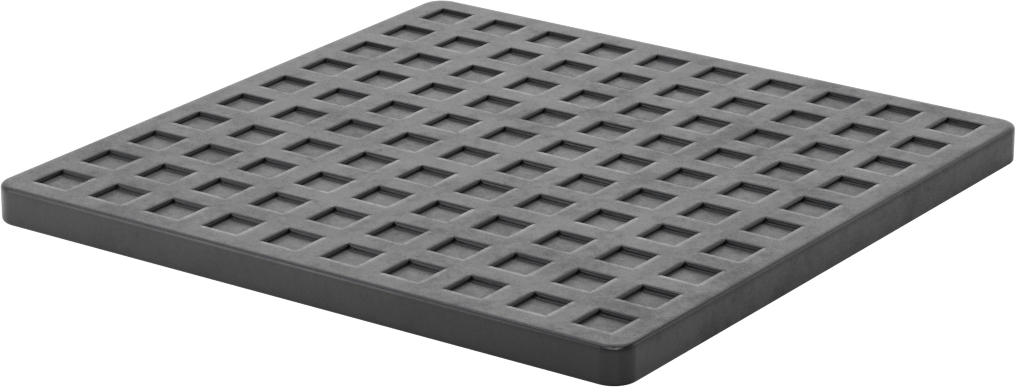 Yağa Dayanıklı Buna-N Titreşim Sönümleme Pedi, Siyah, 6“ Uzunluk x 6” Genişlik, Durometer 50A