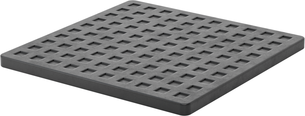 Yağa Dayanıklı Buna-N Titreşim Sönümleme Pedi, Siyah, 6“ Uzunluk x 6” Genişlik, Durometre 70A