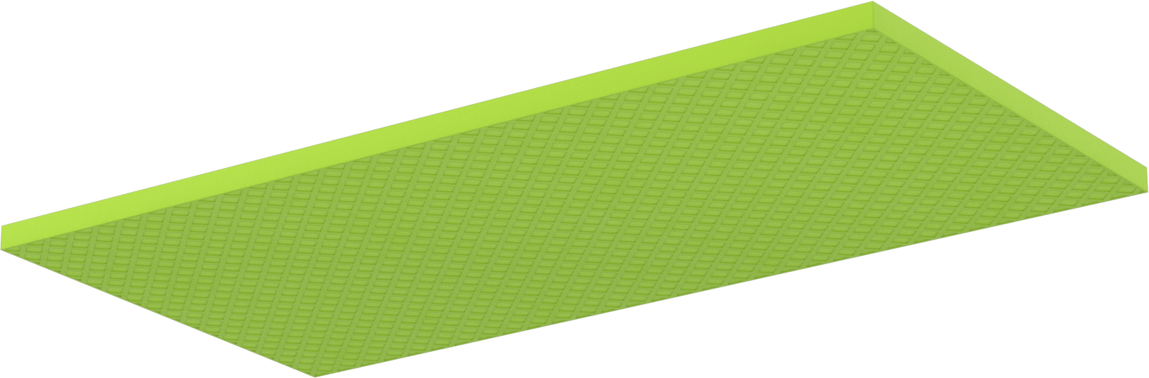 Yağa Dayanıklı Buna-N Titreşim Sönümleme Pedi, Yeşil, 20“ Uzunluk x 40” Genişlik x 1" Kalınlık, Durometre 70A