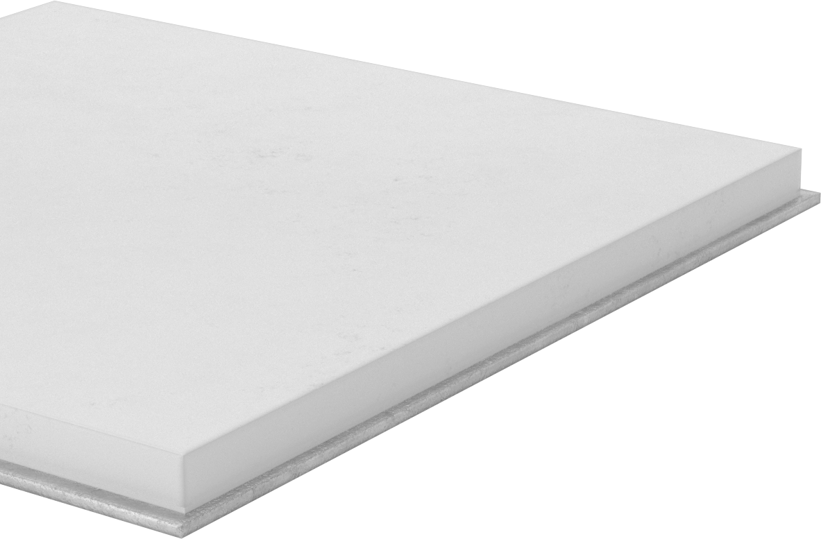 Metal Destekli Poliüretan Kauçuk Levha, 12 1/4“ Genişlik x 12 7/16” Uzunluk x 5/8" Kalınlık