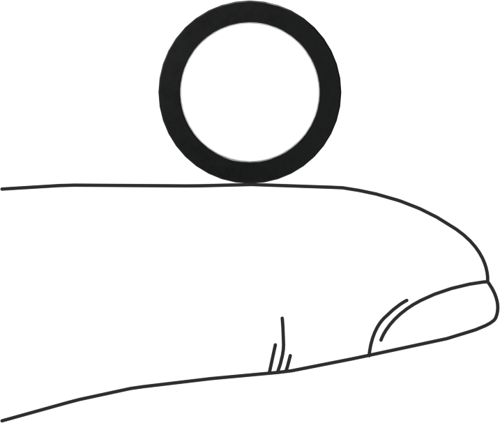 Kare Profilli Yağa Dayanıklı Buna-N O-Ring, 1/16 Kesirli Genişlik, Dash Numarası 013