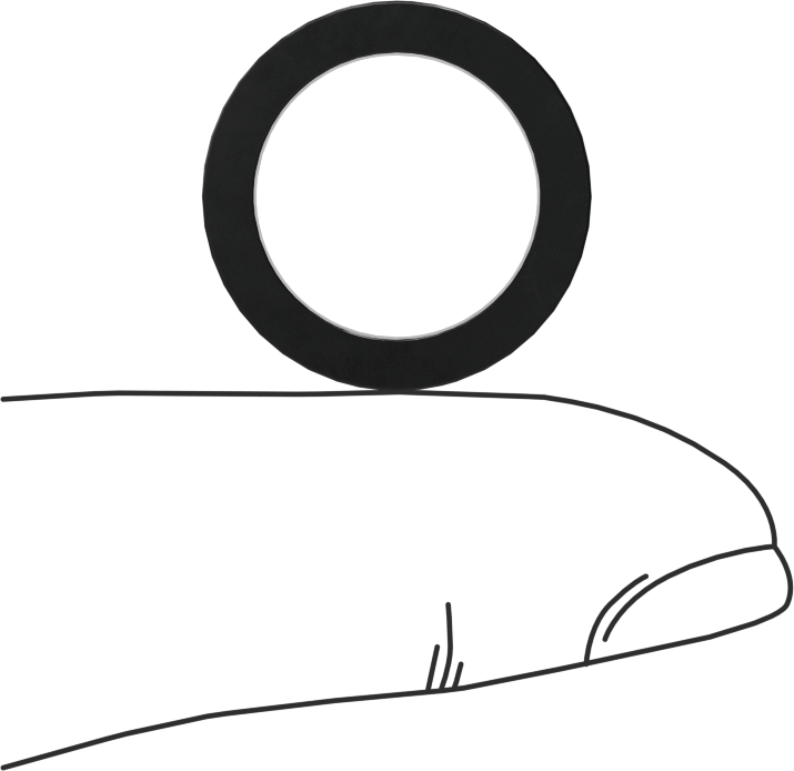 Kare Profilli Yağa Dayanıklı Buna-N O-Ring, 3/32 Kesirli Genişlik, Dash Numarası 113