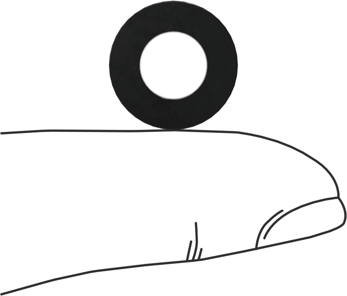 Kare Profilli Yağa Dayanıklı Buna-N O-Ring, 1/8 Kesirli Genişlik, Dash No. 203