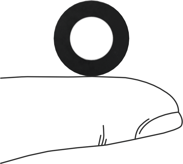 Kare Profilli Yağa Dayanıklı Buna-N O-Ring, 1/8 Kesirli Genişlik, Dash No. 204
