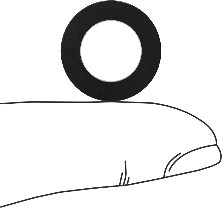 Kare Profilli Yağa Dayanıklı Buna-N O-Ring, 1/8 Kesirli Genişlik, Dash No. 205