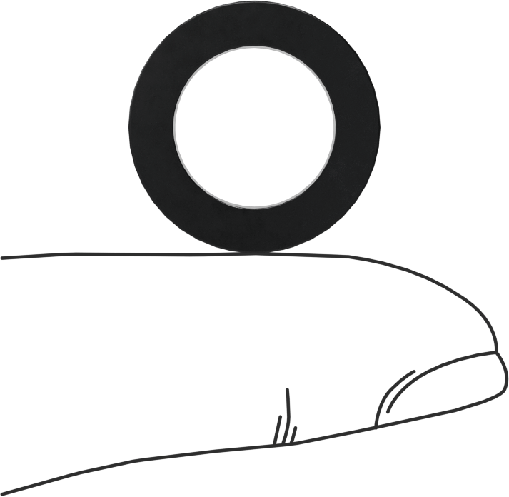 Kare Profilli Yağa Dayanıklı Buna-N O-Ring, 1/8 Kesirli Genişlik, Dash No. 206