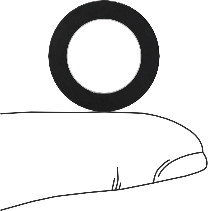 Kare Profilli Yağa Dayanıklı Buna-N O-Ring, 1/8 Kesirli Genişlik, Dash No. 207