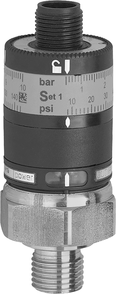 Elektronik Basınç Şalteri, 1 Devre için, 7,5-145 PSI Ayar Noktası, 1/4 BSPP Erkek