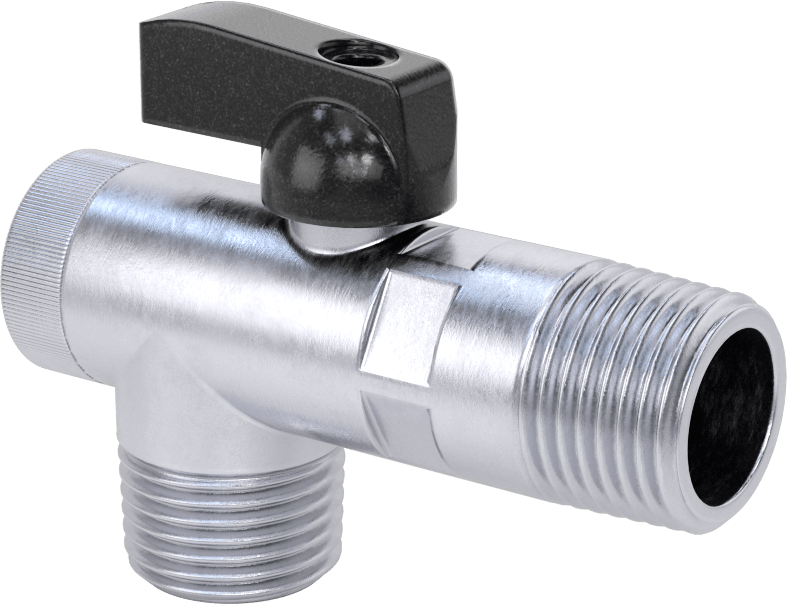 Kolay Erişimli Süzgeçli Açma/Kapama Vanası, Pirinç Gövde, Nikel Kaplı, Kol Tutacağı, 1/2 x 1/2 NPT Erkek