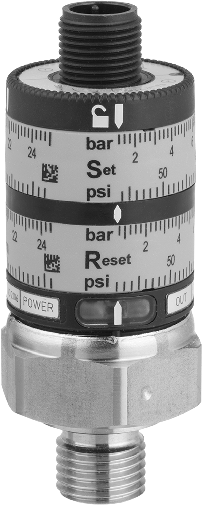 Elektronik Basınç Şalteri, 2 devre için, 18-363 PSI Ayar Noktası, 1/4 BSPP Erkek