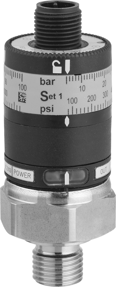 Elektronik Basınç Şalteri, 1 Devre için, 44-1450 PSI Ayar Noktası, 1/4 BSPP Erkek