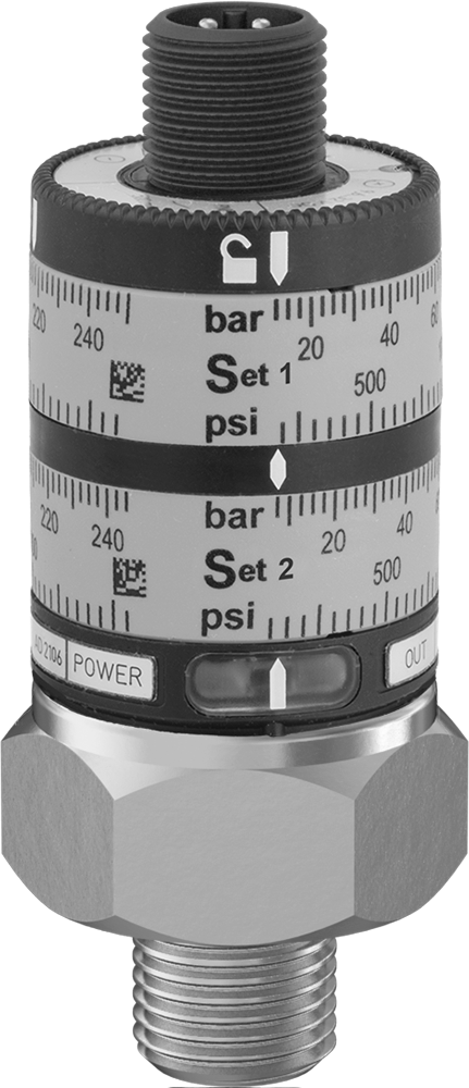 Elektronik Basınç Şalteri, Çift Ayar Noktası ile, 109-3625 PSI, 1/4 BSPP Erkek