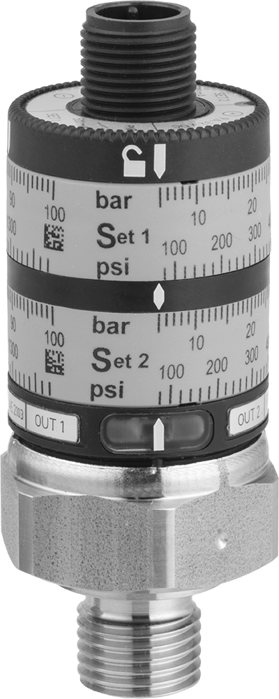 Elektronik Basınç Şalteri, Çift Ayar Noktası ile, 45-1450 PSI, 1/4 BSPP Erkek