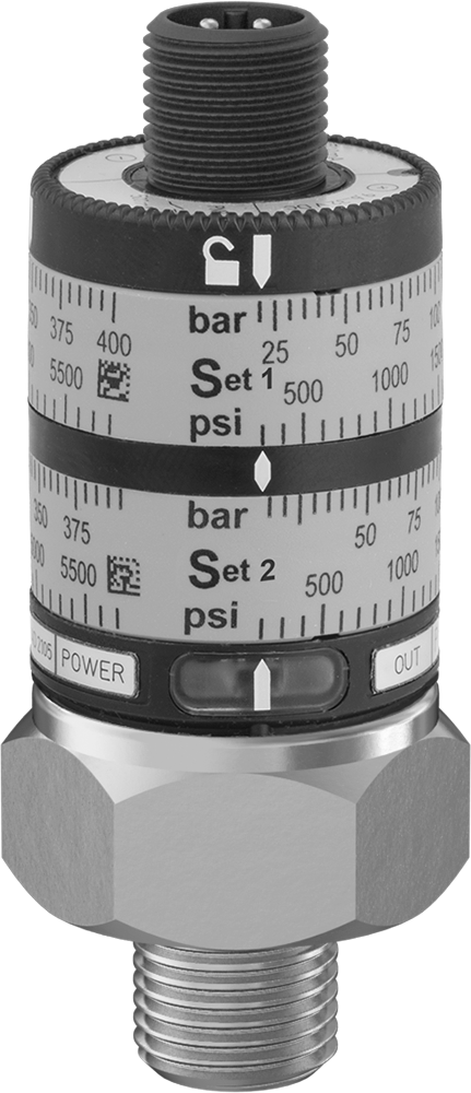 Elektronik Basınç Şalteri, Çift Ayar Noktası ile, 174-5800 PSI, 1/4 BSPP Erkek