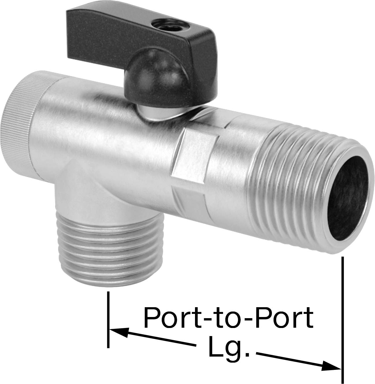 Nickel-Plated Brass 90° Elbow, Male × Male