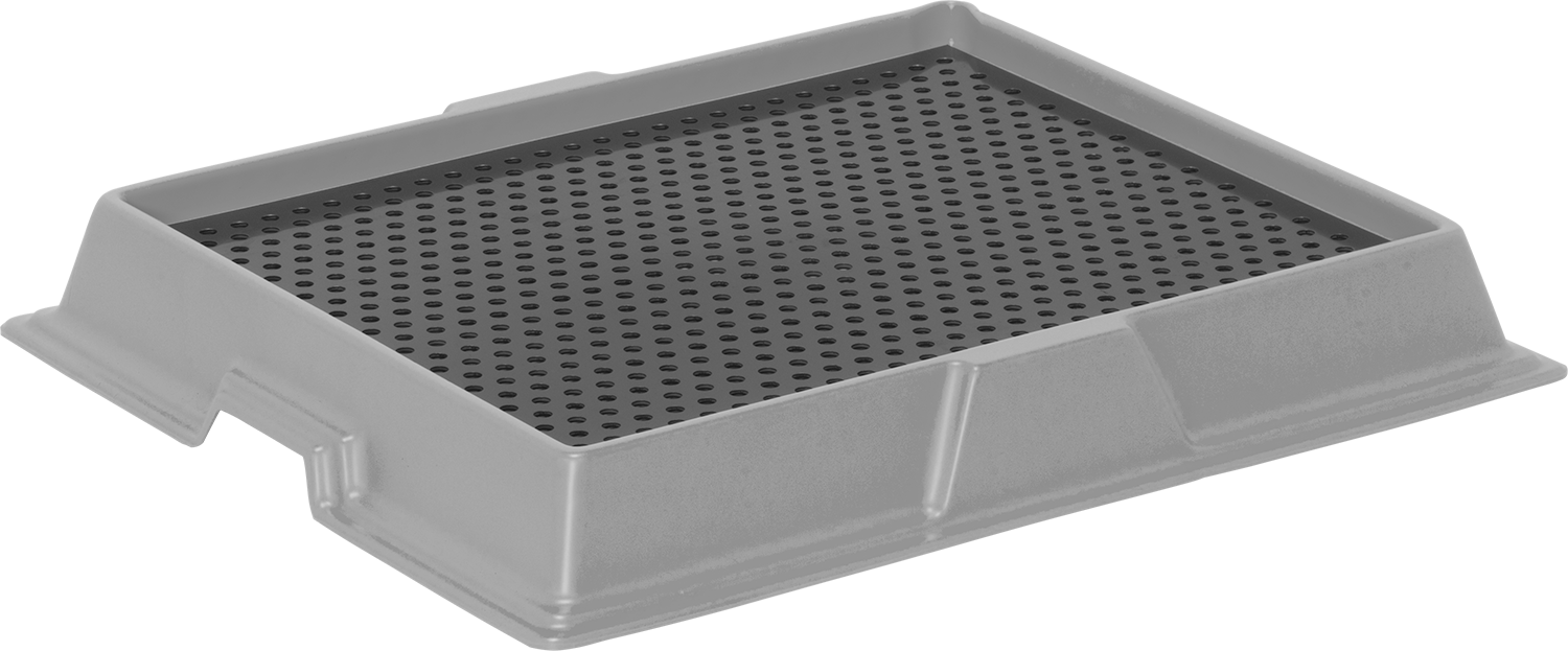Polietilen Dökülme Kontrol Tepsisi, 2-1/2 Galon Kapasite, 25" Uzunluk, 21-1/2" Genişlik, 3" Yükseklik
