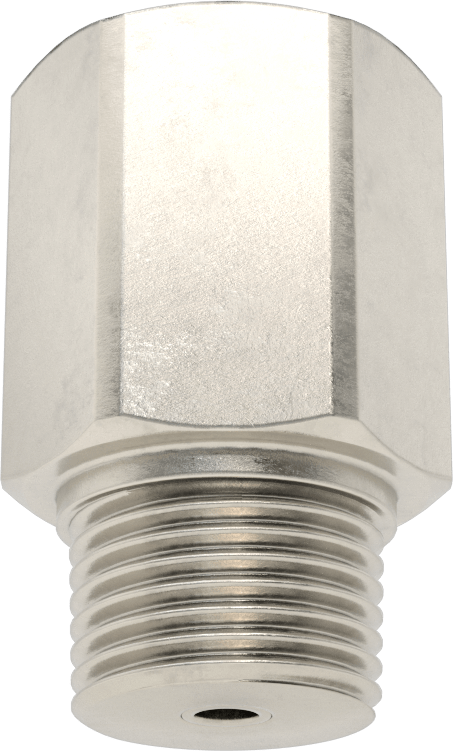 Pressure Gauge Snubber, 316 Stainless Steel, 1/2 NPT Male x Female, with 5 Orifice Inserts