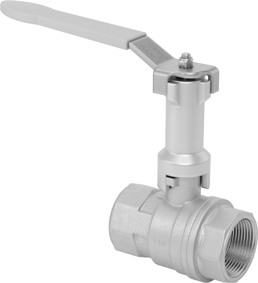 Uzatılmış Saplı Dişli Açma/Kapama Vanası, Pirinç Gövde, 1-1/4 NPT Dişi x 1-1/4 NPT Dişi