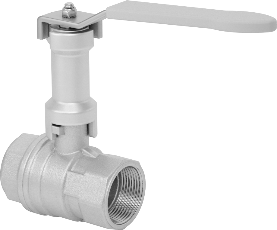 Uzatılmış Saplı Dişli Açma/Kapama Vanası, Pirinç Gövde, 1-1/4 NPT Dişi x 1-1/4 NPT Dişi