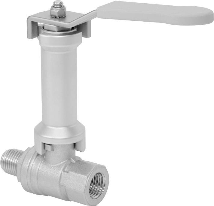 Uzatılmış Saplı Dişli Açma/Kapama Vanası, Pirinç Gövde, 1/4 NPT Dişi x 1/4 NPT Erkek