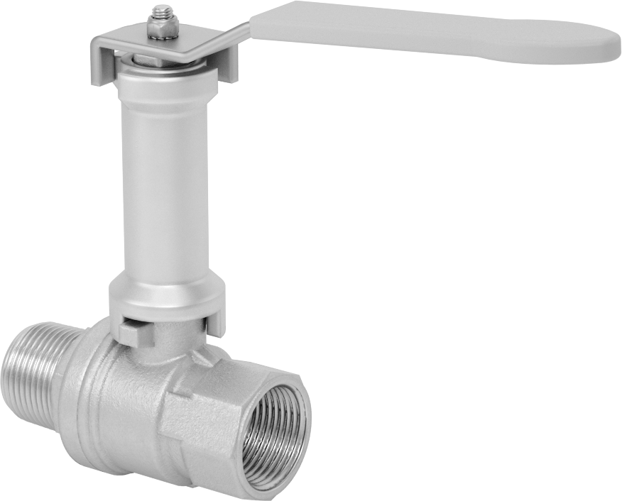 Uzatılmış Saplı Dişli Açma/Kapama Vanası, Pirinç Gövde, 3/4 NPT Dişi x 3/4 NPT Erkek