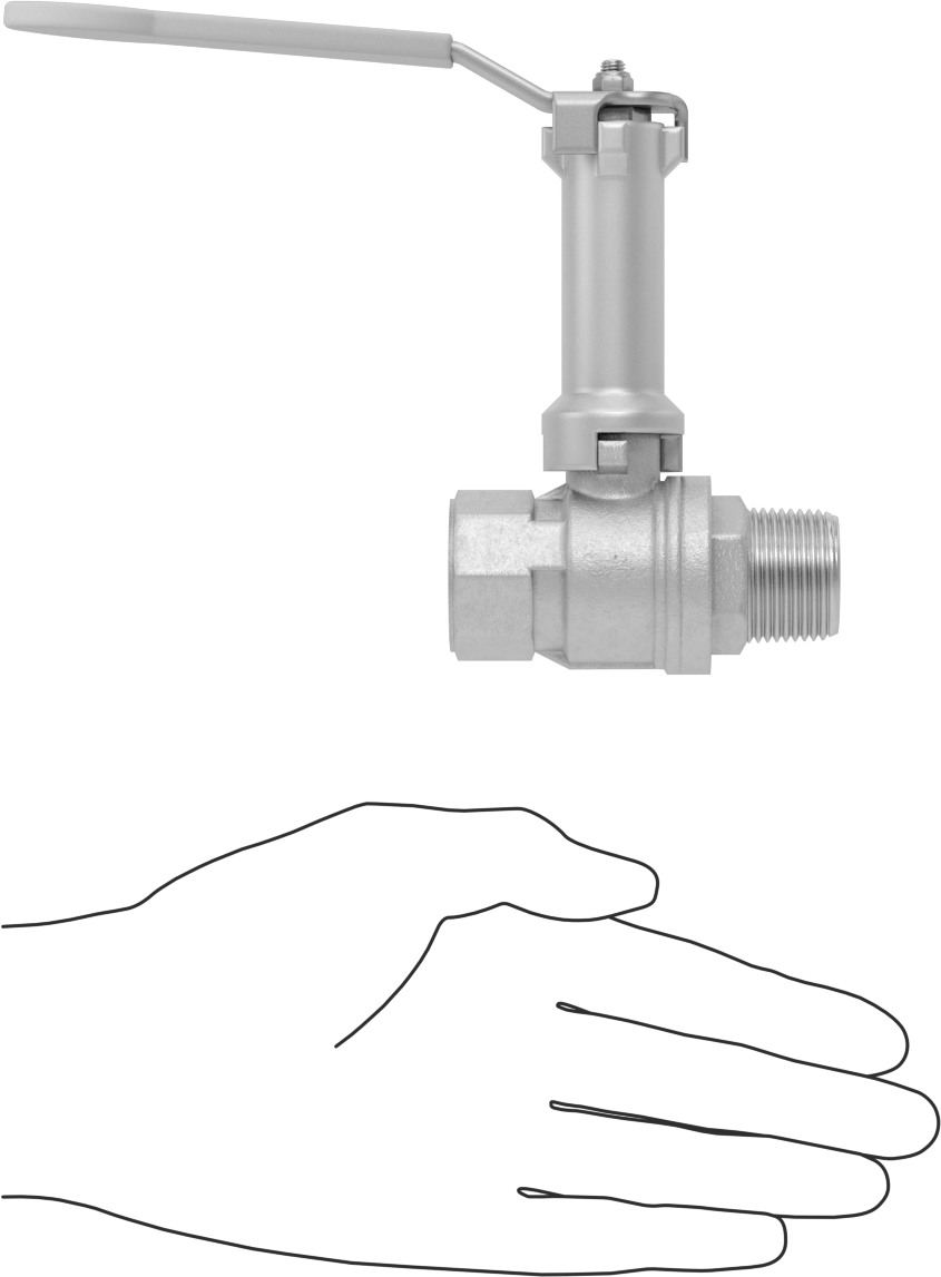 Uzatılmış Saplı Dişli Açma/Kapama Vanası, Pirinç Gövde, 3/4 NPT Dişi x 3/4 NPT Erkek