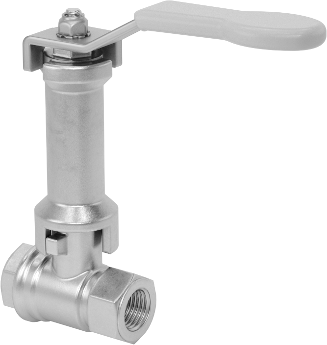 Uzatılmış Saplı Dişli Açma/Kapama Vanası, Pirinç Gövde, 1/4 NPT Dişi x 1/4 NPT Dişi