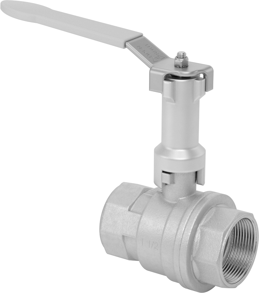 Uzatılmış Saplı Dişli Açma/Kapama Vanası, Pirinç Gövde, 1-1/2 NPT Dişi x 1-1/2 NPT Dişi