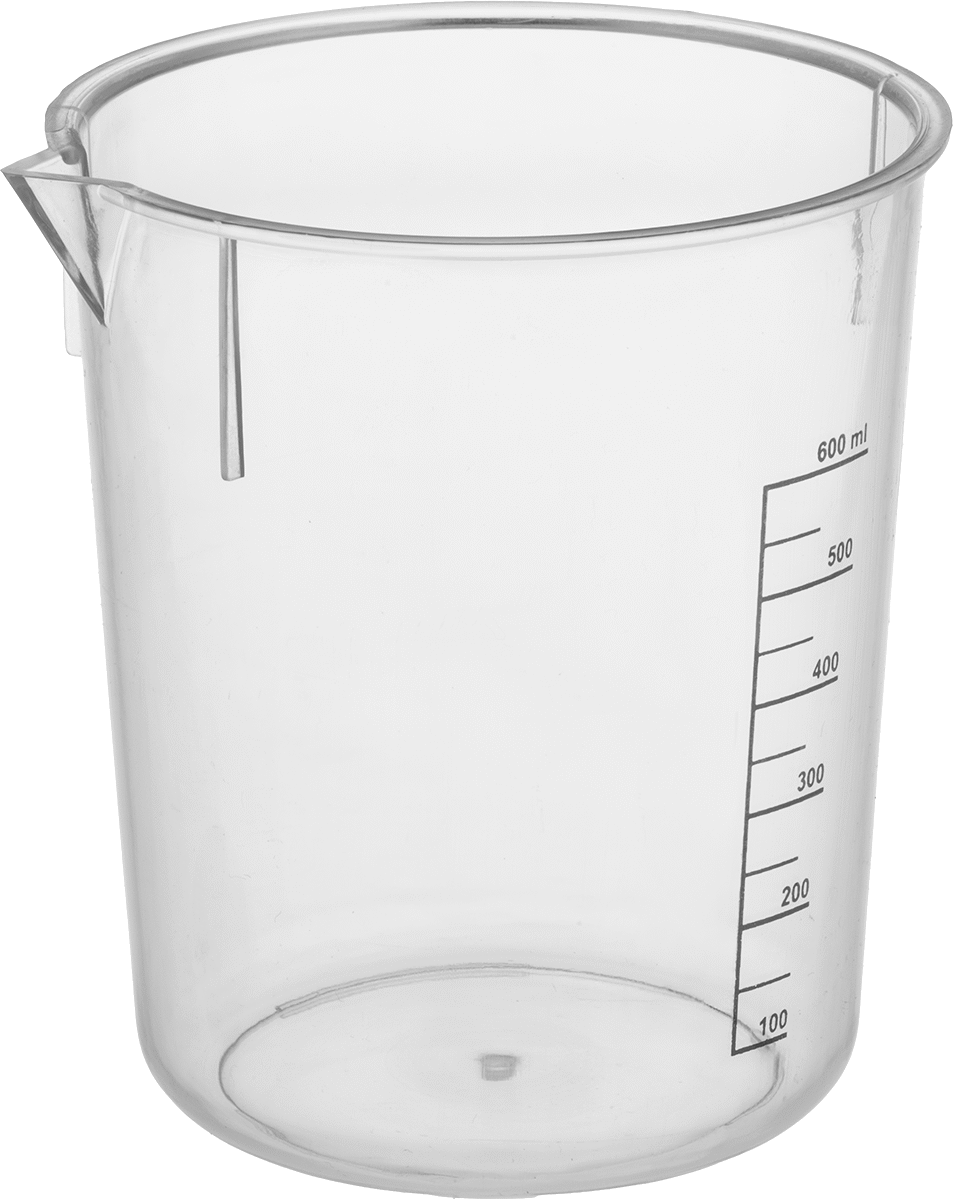 Şeffaf Pmp Beher, 20,3 FL oz/600 ml Kapasite