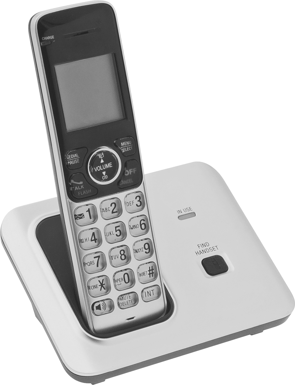 Akülü Telefon, 1,9 Ghz Dect, Arayan Kimliği, Gümüş/Siyah